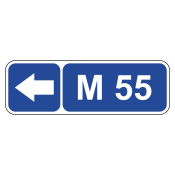 Дорожный знак 6.14.2 «Номер маршрута» (широкий) (металл 0,8 мм, III типоразмер: 450х1350 мм, С/О пленка: тип В алмазная)